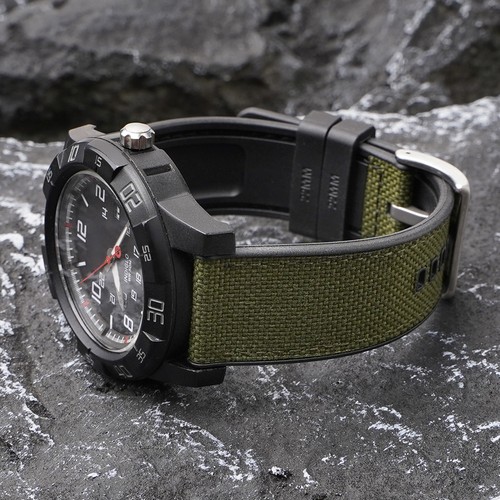 Schnellverschluss Canvas + Silikon Uhrenarmband Armband Ersatzarmband 20 22 24 mm - Bild 13 von 30