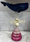 Whale Weathervane Wooden On Freestanding Base Nautical