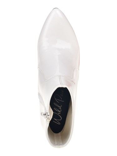 WILD PAIR Womens White Comfort Becci Round Toe Block Heel Booties 10.5 M - Picture 7 of 11