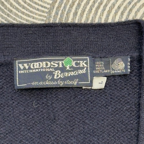 Cárdigan de Colección Woodstock Bernard 100% Lana Shetland Tejido por Cable Suéter Hombres L Usado en Excelente Condición - Imagen 5 de 9