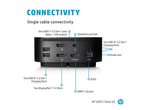 HP USB-C/A Universal Dock G2 - Afbeelding 7 van 7