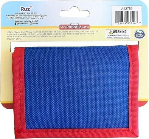 Ruz Paw Patrol Little Boy Bifold Wallet With Zippered Pocket - Picture 3 of 5