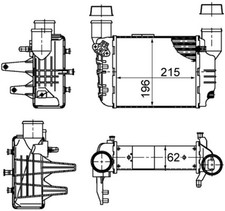 Ladeluftkühler MAHLE CI 381 000S für AUDI A4 B6 8E2 Avant 8E5 B7 8EC 8ED B5 8D5