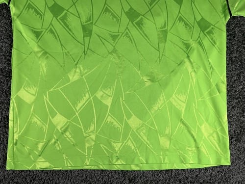 Vintage High 5 Soccer Jersey Mens Large Green Satin 90s Made in USA #11 - Picture 3 of 10