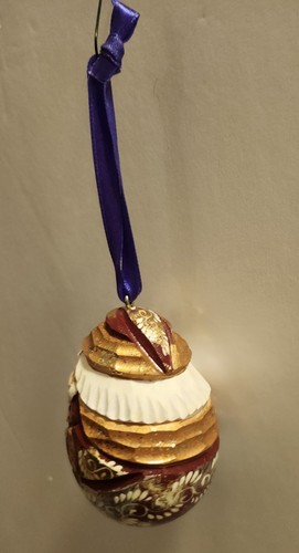 Weihnachtsmann Handarbeit Weihnachtsschmuck Holz handgeschnitzt bemalt russisch - Bild 3 von 6