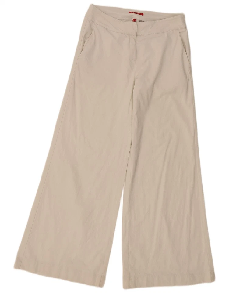 Pantalones chinos de pierna ancha MEXX para mujer Reino Unido 14 medianos W30 L31 viscosa blanca BN27 Foto 2 de 4