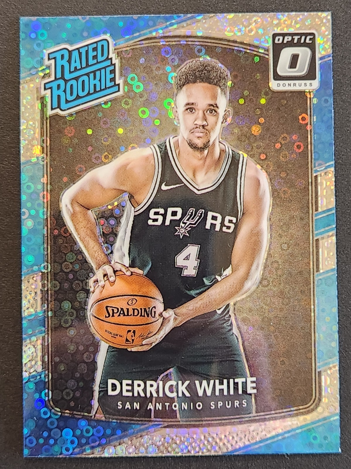 DERRICK WHITE #172 2017-18 Donruss Optic FAST BREAK DISCO PRIZM RC SPURS/CELTICS
