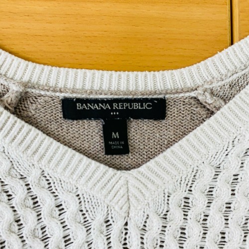 Banana Republic Damen Strick Pullover Medium Raglan Langarm Neutral V-Ausschnitt - Bild 3 von 6