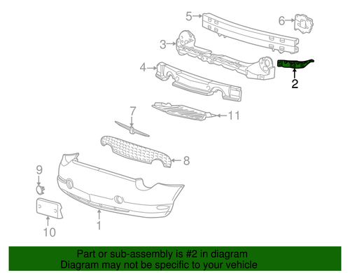 Genuine Ford Bumper Cover Mount Bracket 3W6Z-17B750-AA - Bild 7 von 7