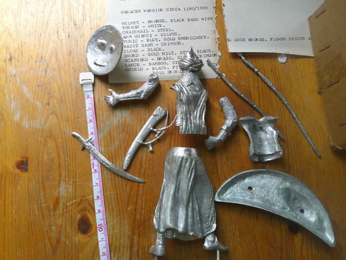 WMH Models, Saracen Warrior Crusades c.1180-1300, 130mm unpainted metal Figure - Photo 3/3