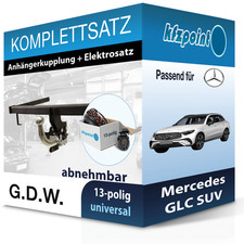Für Mercedes GLC SUV 22- G.D.W. Anhängerkupplung abnehmbar + 13polig E-Satz FP