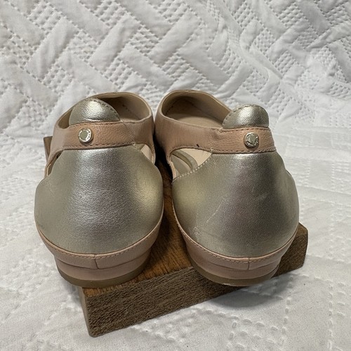 Zapatos planos de ballet Cole Haan Grand.OS Ramsey de cuero dorado desnudo talla 8,5B - Imagen 4 de 20