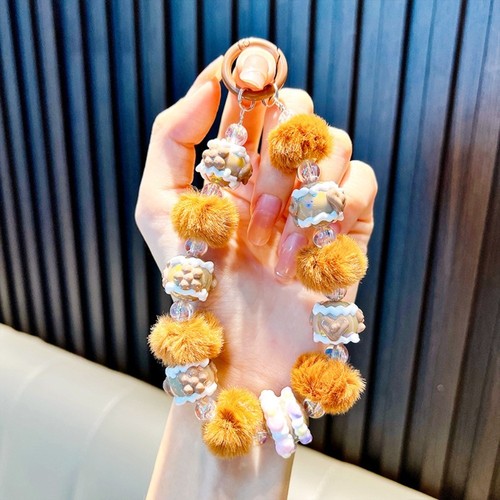 Plush Beaded Phone Case Chain Anti-lost Phone Pendant Backpack Accessories - Photo 19 sur 19