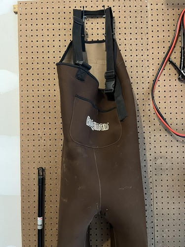 MENS HODGMAN WADERS Neoprene Medium Bib WITH ATTACHED BOOTS SIZE 8 - Picture 8 of 12