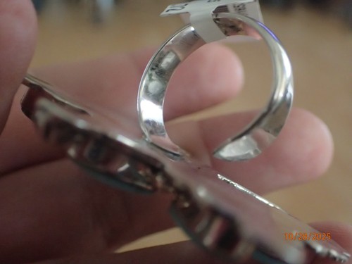 Chaco Canyon Sterling Silver Kingman Turquoise Butterfly RING Emerson Delgarito - Picture 2 of 14