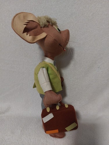 🌼✿ TOPO GIGIO panno LENCI FELTRO pupazzo PERSONAGGIO vintage 35 cm 14"✿🌼 - Photo 6/22