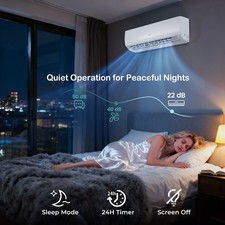 9000 BTU (2.6 kW) Inverter Air Conditioner & Heater Mini Split Air Conditioner