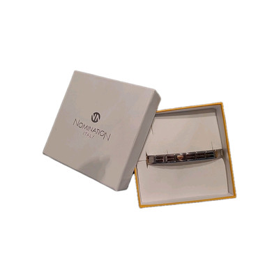 Nomination Armband mit 1 goldenen Diamant Glied NEU Silber Startband