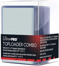 Ultra Pro 3" x 4" Clear Toploader Combo (25-Count)