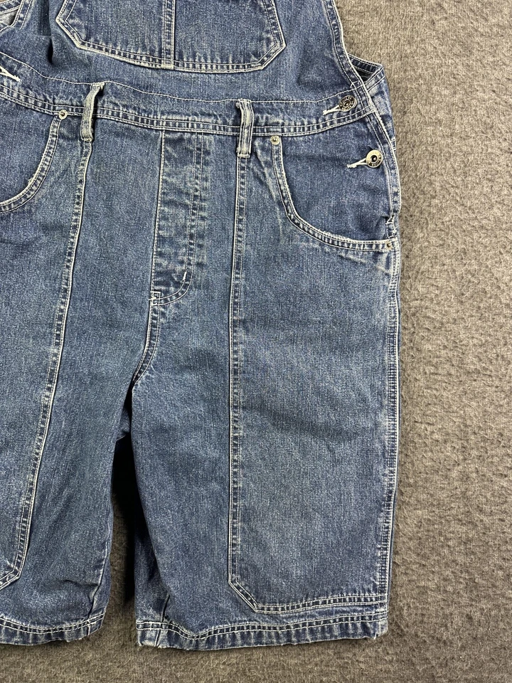 Mono vintage Route 66 para mujer grande de mezclilla con tirantes cortos ropa de trabajo carpintero Foto 3 de 4