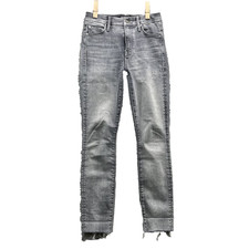 Mother Huntress Ankle Skinny Jeans Women 25x27 HighWaist Looker Fray Indie Boho