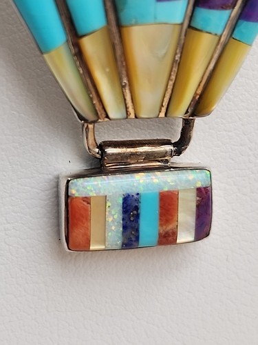 JTV Türkis/Multi Stein Inlay/Sterling Silber Heißluftballon Anhänger - Bild 7 von 19