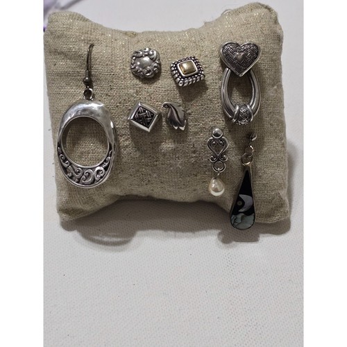 Lote de pendientes Brighton individuales vintage surtidos enchapados en plata paquete - Imagen 4 de 6