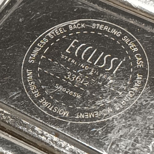 Vintage Ecclissi Sterling Silber Damen Tankuhr - Bild 9 von 10