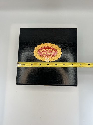 Juego De Colección De 2 Hoyo De Monterrey De Jose Gener Caja De Puros De Madera Vacía Negra - Imagen 10 de 12