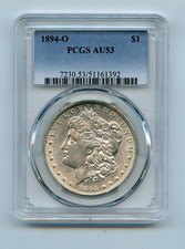 1894-O Morgan Silver Dollar $1 PCGS AU53