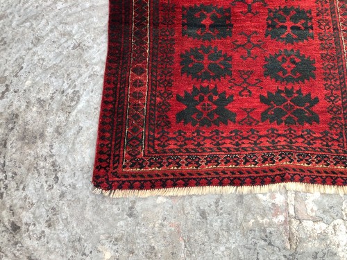Vintage Turkmen Ersari Rug 2'8x3'9 ft Afghan Hand Knotted Wool Tribal Accent Rug - Picture 6 of 10