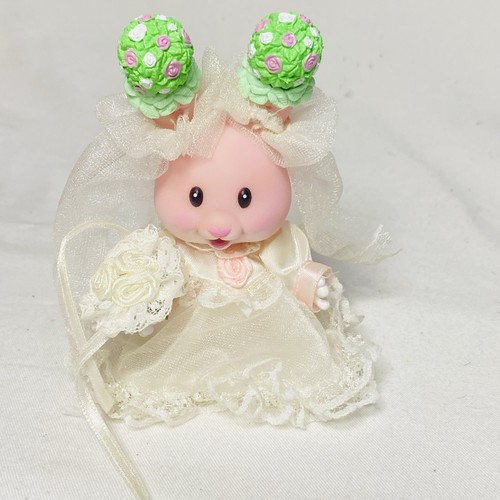 Par de muñecas vintage de conejitos de té para novia y novio boda fiesta conejito - Imagen 5 de 5