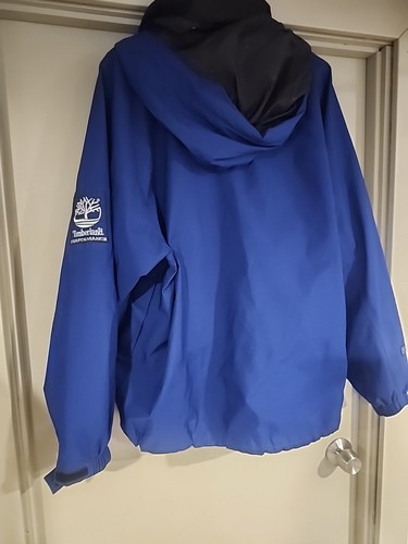 Timberland Mens Performance Hooded Rain Jacket Size Medium Blue Goretex - Picture 9 of 9