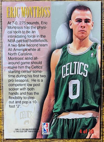 1994-95 FLEER #4 ERIC MONTROSS 1ST YEAR PHENOM BOSTON CELTICS NM-MT - Picture 2 of 2