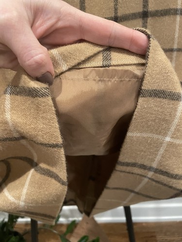 Brooks Brothers Damen hellbraun 100 % Kamelhaar braun Lederbesatz Rock Größe 8 - Bild 5 von 6