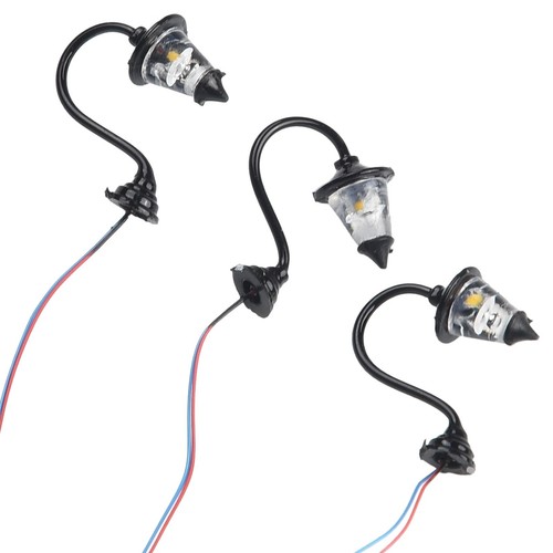 10 x 1:87 HO-Maßstab Wandlampe LED Straßenlaternen Häuser Gebäude warmweiß Set - Bild 11 von 23
