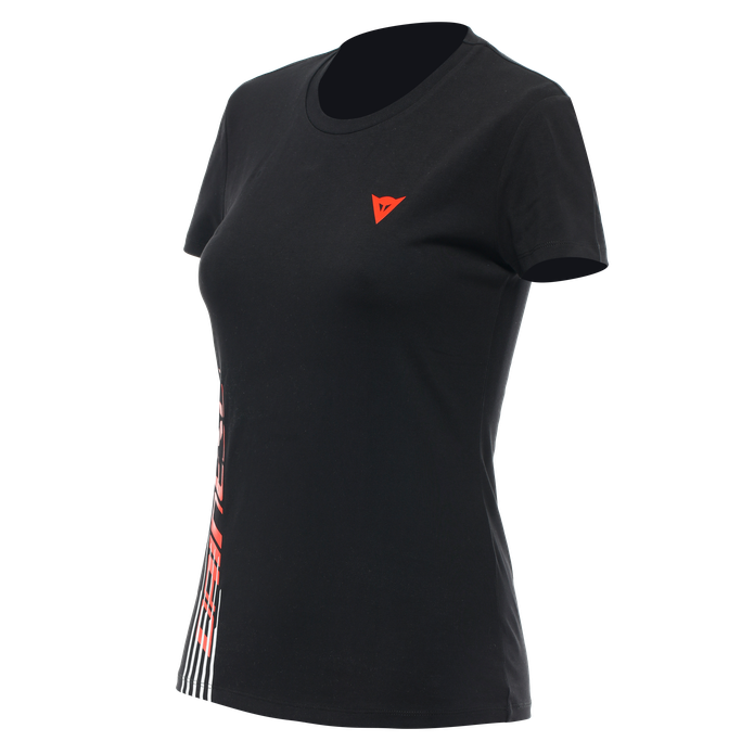 Dainese Logo Lady T-Shirt Black/Fluo-Red Sports Urban Casual Ladies Top 3XL
