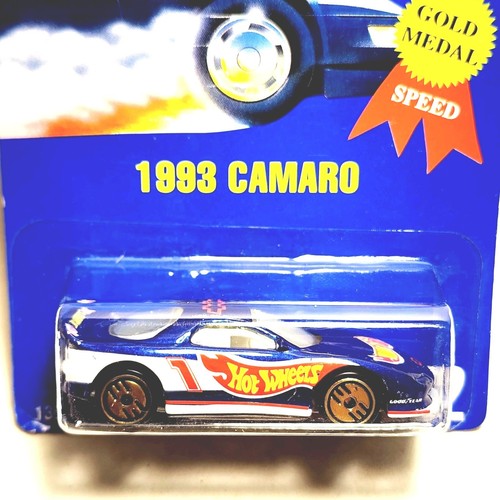 1991 Hot Wheels Blue Card #262 1993 Camaro Gold Medal Speed New On Card Vintage - Picture 5 of 7