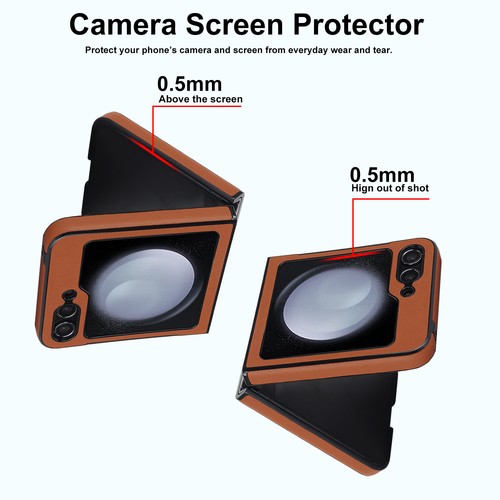 Für Samsung Galaxy Z Flip 7/6/5/4/3 stoßfeste weiche Leder Hart PC Hülle robust - Bild 3 von 16