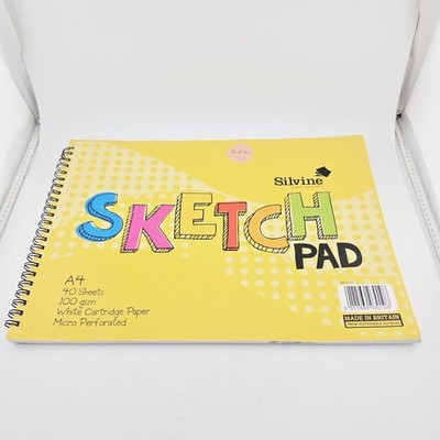 Silvine A4 Skizzenblock 40 Blatt 100 g/m² weiß Patronenpapier