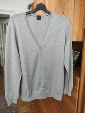 Herren Strickjacke XXL Grau von OLYMP, Merino...