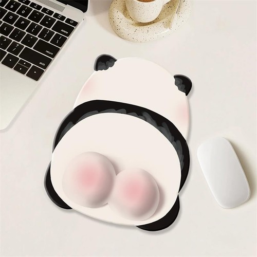Cute Pink Butt Panda Mouse Pad Silicone Wrist Pad No Slip Office Mouse Hand Rest - Photo 8/13