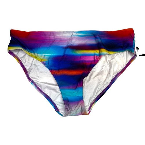 La Blanca Sunset Shores Hipster Bikini bottoms purple blue yellow red NWT - 16W - Picture 3 of 11