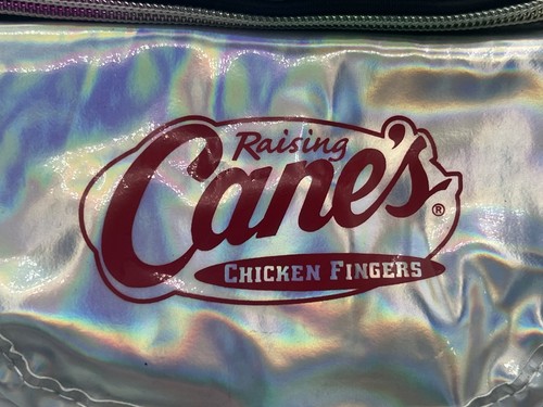 Raising Cane’s Chicken Fingers Iridescent Fanny Pack Shoulder Sling Black Strap - Picture 2 of 6