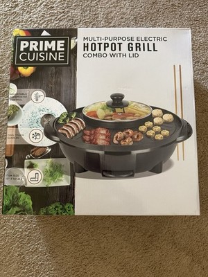Brand New Prime Cuisine Hot Pot Grill Combo With Lid 