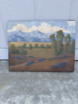 Vintage Southwestern Landscape Oil Painting Signed A Phillips