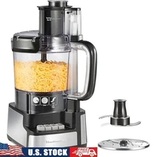 Food Processor 12 Cup Stack Snap Big Mouth Chute 450W Slicer Shredder Chopper US