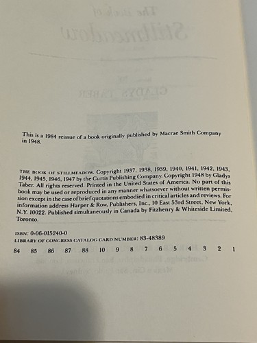 The Book of Stillmeadow - Hardcover By Taber, Gladys - Bild 8 von 9