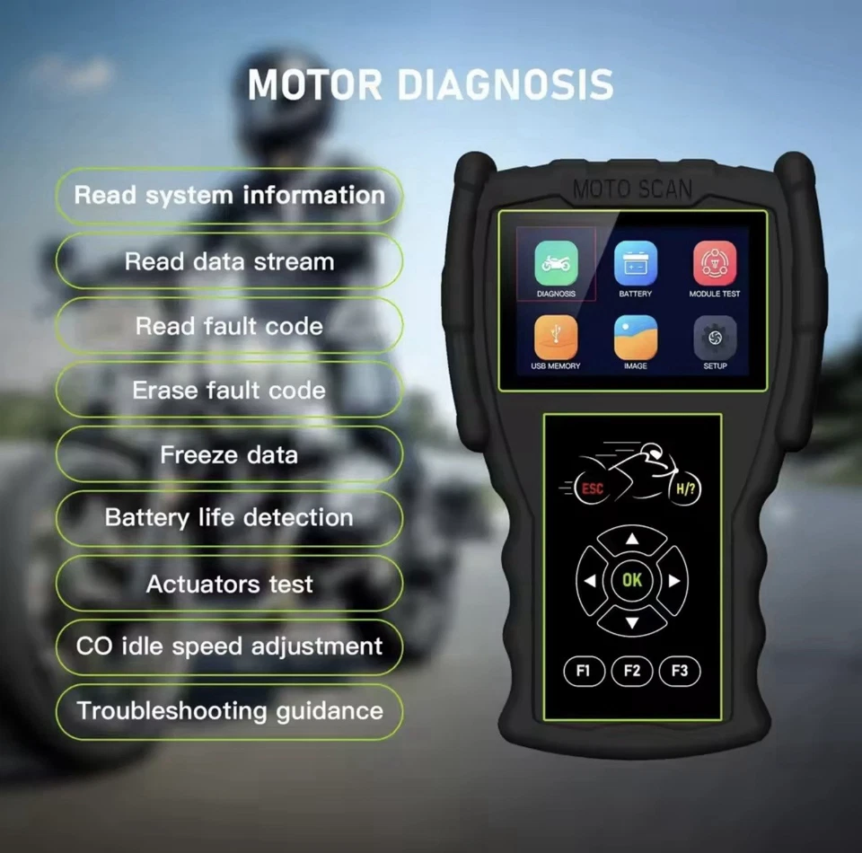 JDiag M100 Pro - Professional Motorcycle Diagnostic Scanner | Free Shipping - Image 4 of 4
