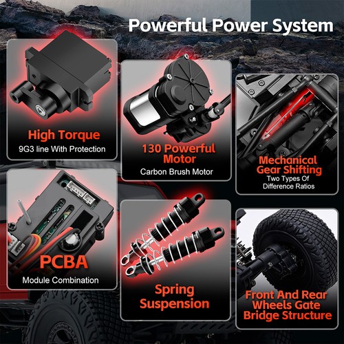 WLtoys 1:18 4WD RC Offroad Kletterwagen 184023 9km/h CCS Tempomat Crawler - Bild 11 von 18